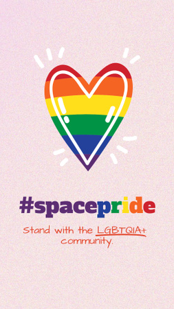 Szablon projektu Rainbow Heart And LGBT Community Support Quote TikTok Video