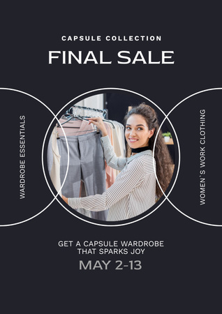 Final Sale Capsule Clothing Collection Poster tervezősablon