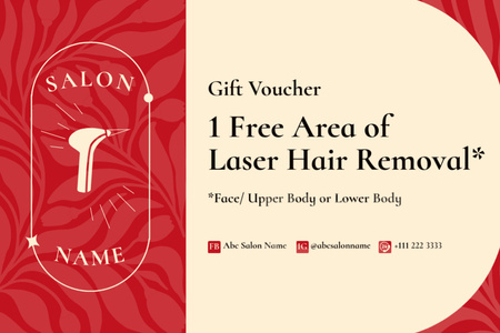 Excellent Hair Removal Services Voucher Gift Certificate Design Template