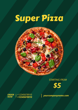 Ontwerpsjabloon van Poster van Delicious Pizza Offer