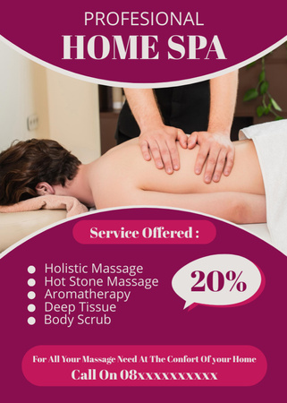 Massage Therapy Promotion with Man Flayer – шаблон для дизайну