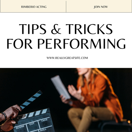 Tips and Tricks for Performers Instagram Design Template