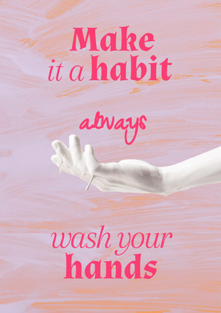 Plantilla de diseño de Hand in white paint and pink titles Poster 