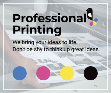 Platilla de diseño Professional printing poster Medium Rectangle