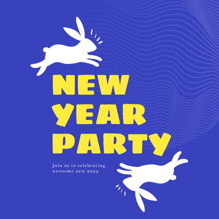 Plantilla de diseño de anuncio de la fiesta de año nuevo Instagram 