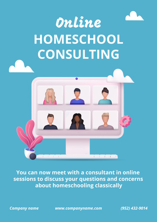 Home Education Ad Poster Tasarım Şablonu
