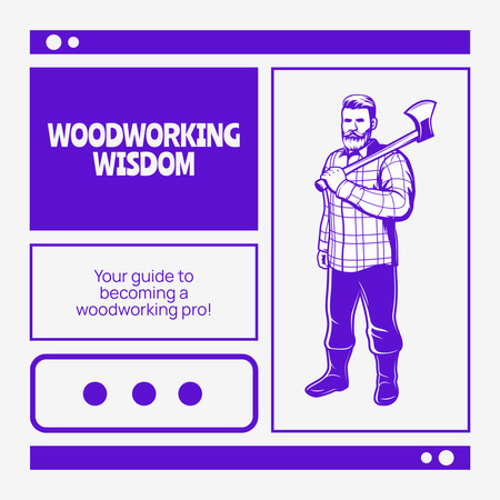 Carpentry and woodworking Instagram Design Template