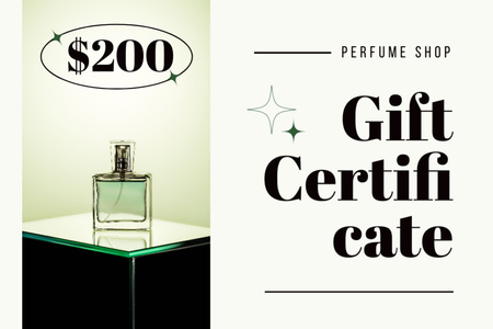 Platilla de diseño Special Offer from Perfume Shop Gift Certificate