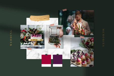 Template di design Food and Decor for Wedding day Mood Board