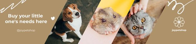 Modèle de visuel Pet Products Offer On Beige - Ebay Store Billboard