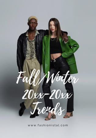 Fashion fall collection ad Poster 28x40in Design Template
