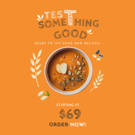 Designvorlage Pumpkin Cream Soup Offer für Instagram