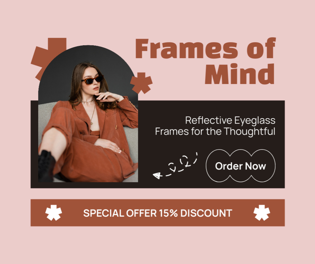 Ontwerpsjabloon van Facebook van Special Offer Discount on Sunglasses