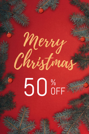 Christmas Holiday Sale Announcement Pinterest Modelo de Design