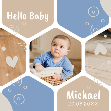 Cute Little Boy Infant Photo Book Modelo de Design