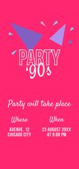 90s Party Announcement with Old Diskette