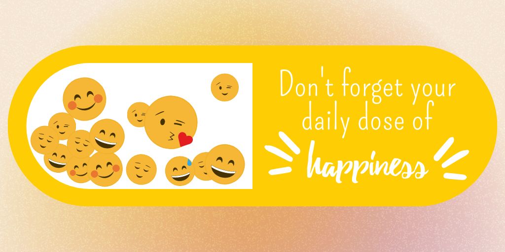 Ontwerpsjabloon van Twitter van Inspirational Phrase with Cute and Funny Emoji