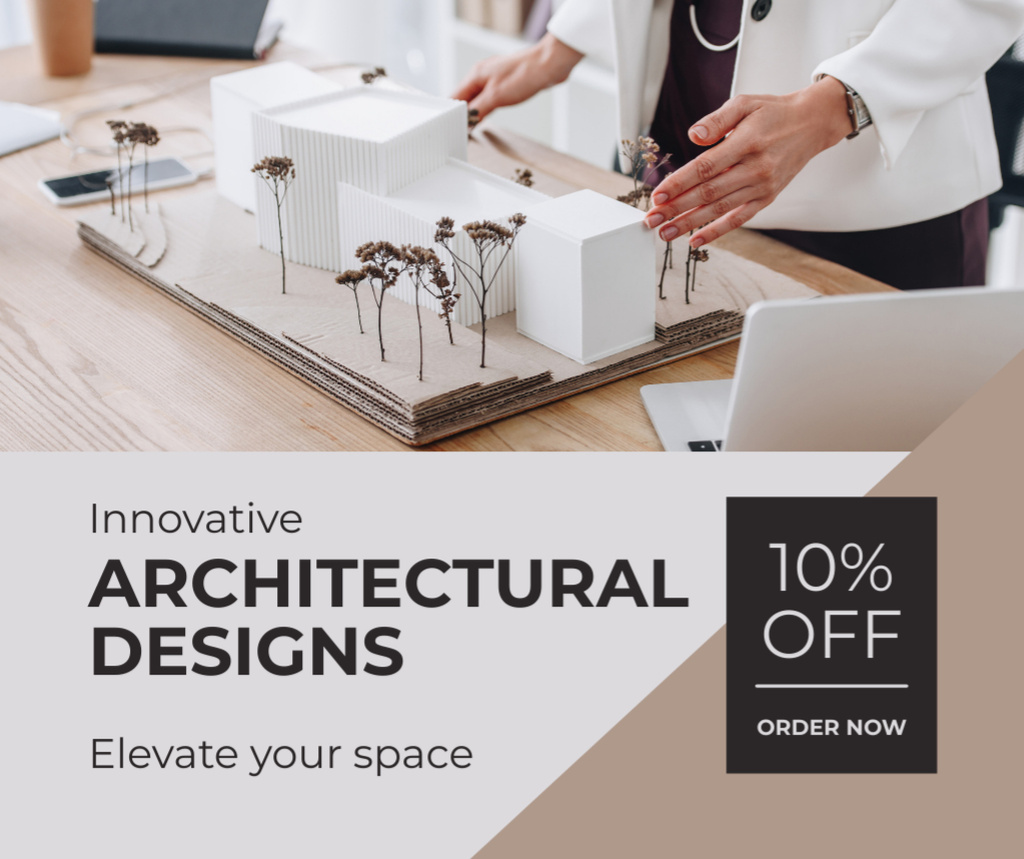 Plantilla de diseño de Discount on Order Of Architectural Designs Facebook 
