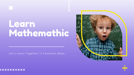 Learn Mathematic With Children  Youtube Thumbnail Design Template
