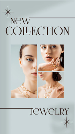 Designvorlage New Collection of Jewelry  für Instagram Story