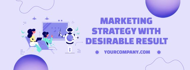 Ontwerpsjabloon van Facebook cover van Marketing Strategy with Desirable Result