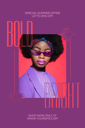 Bold and Bright Summer Collection Pinterest Design Template