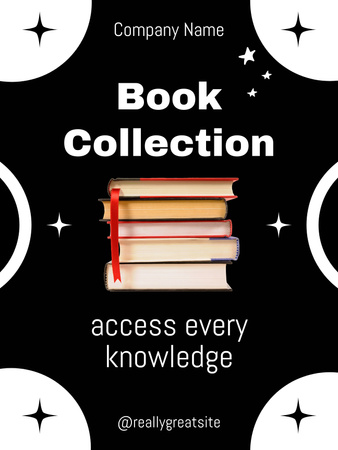 Books Collection Offer Poster US Design Template