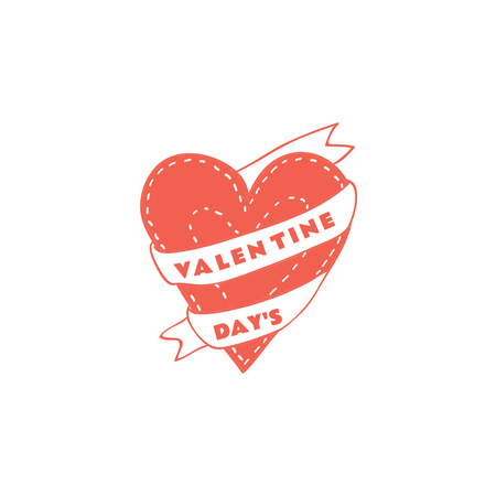 Sevgililer günü kalp logosu Logo Tasarım Şablonu