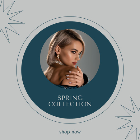 春のファッションコレクション特別広告 Instagramデザインテンプレート