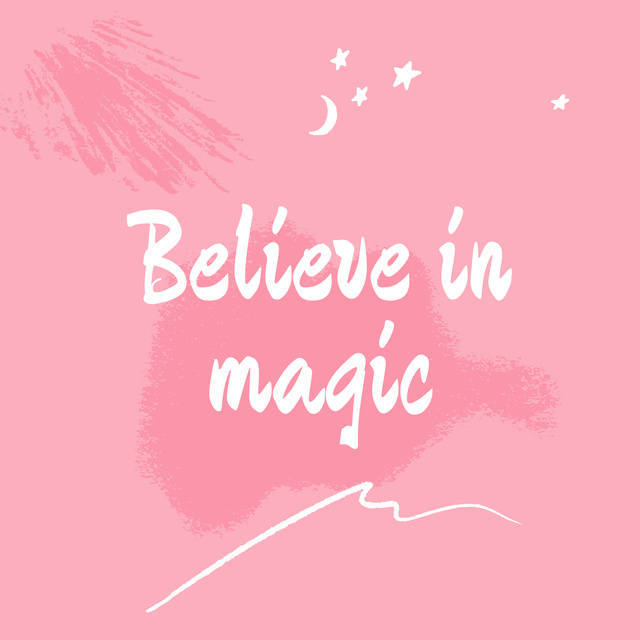 Inspirational Quote on pink painting Instagram – шаблон для дизайну