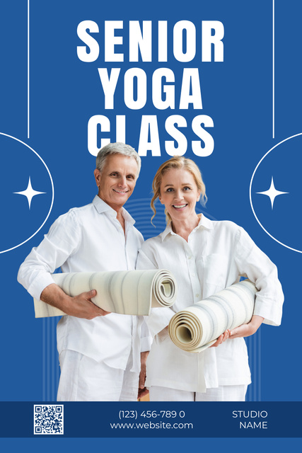 Yoga Class Offer For Seniors Pinterest tervezősablon