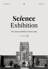 Science Exhibition Announcement with School Building