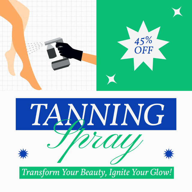 Tanning Spray Service in Salon Animated Post Πρότυπο σχεδίασης
