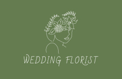 Wedding Florist Service Offer with Female Silhouette