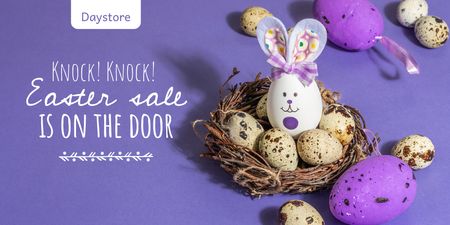 Easter Holiday Sale Announcement Twitter Design Template