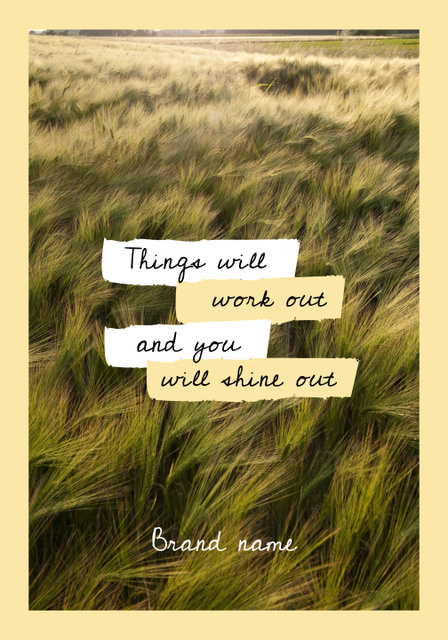 Quote with Wheat Field Poster 28x40in Design Template