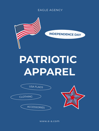 Ontwerpsjabloon van Poster US van USA Independence Day Sale Announcement