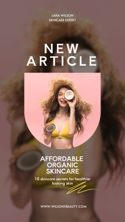 Designvorlage Affordable Organic Skincare für Instagram Story