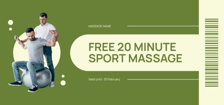 Plantilla de diseño de Sports Massage Offer for Everyone Coupon Din Large 