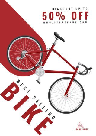 Plantilla de diseño de Bicycles Sale Offer Poster 