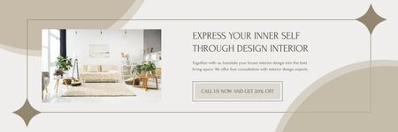 Express Yourself in Design Interior Twitter Design Template