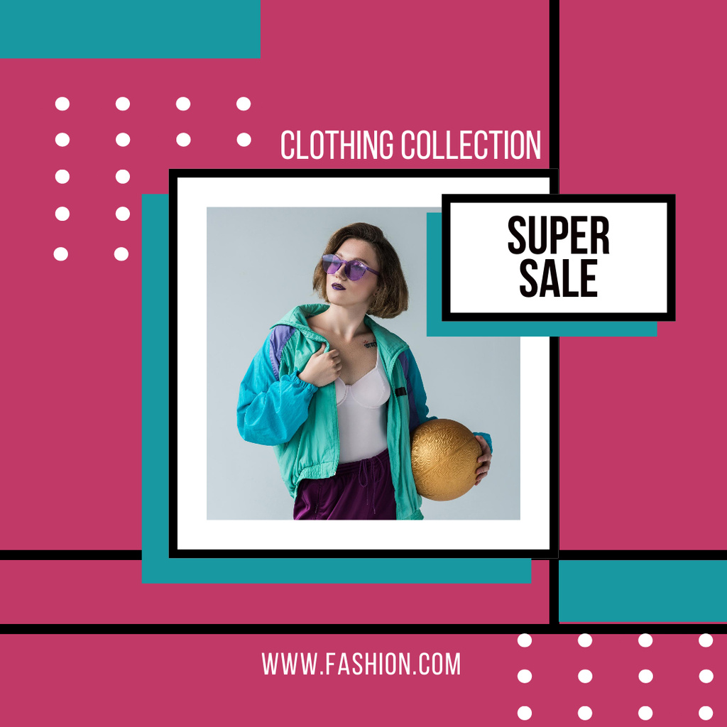 Designvorlage Female Clothing Collection Sale für Instagram