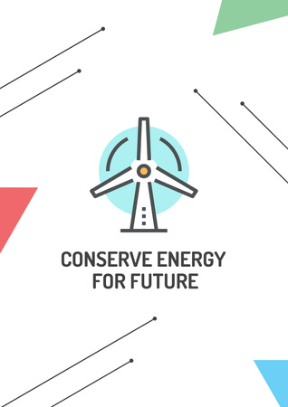 Modèle de visuel Concept of Conserve energy for future - Poster
