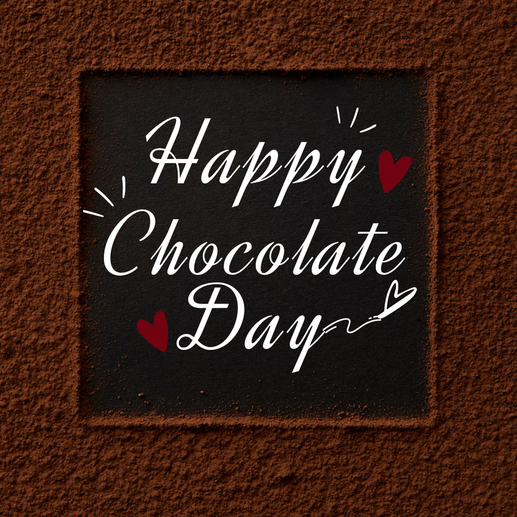 Happy Chocolate Day Wishes Instagram Design Template