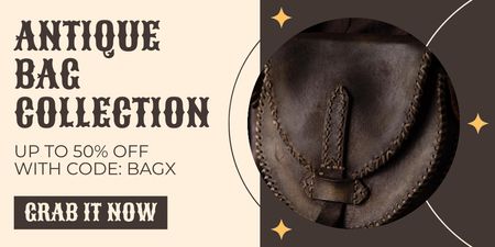 Antique Purse Collection With Discounts By Promo Code Twitter Design Template