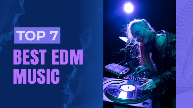 Suggestion of Top Songs with Female DJ Youtube Thumbnail Modelo de Design