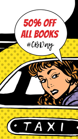 Designvorlage rabattangebot zum comic book day für Instagram Story