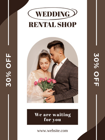 Esküvői kölcsönző üzlet promóciója Poster US tervezősablon
