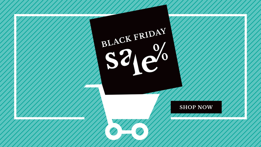 Szablon projektu Black Friday Special Offer with Shopping Cart FB event cover