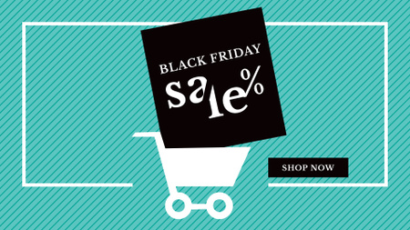 Black Friday Special Offer with Shopping Cart FB event cover Design Template